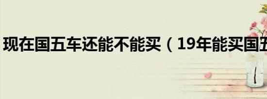 现在国五车还能不能买（19年能买国五车吗）