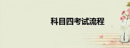 科目四考试流程