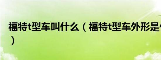 福特t型车叫什么（福特t型车外形是什么样子）