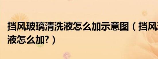 挡风玻璃清洗液怎么加示意图（挡风玻璃清洗液怎么加?）