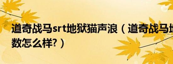 道奇战马srt地狱猫声浪（道奇战马地狱猫参数怎么样?）