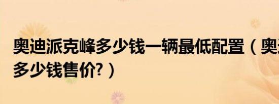 奥迪派克峰多少钱一辆最低配置（奥迪派克峰多少钱售价?）
