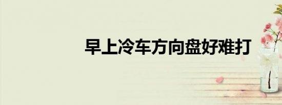 早上冷车方向盘好难打