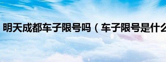 明天成都车子限号吗（车子限号是什么意思）