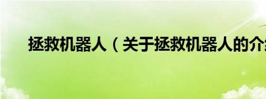 拯救机器人（关于拯救机器人的介绍）