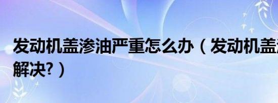 发动机盖渗油严重怎么办（发动机盖渗油怎么解决?）