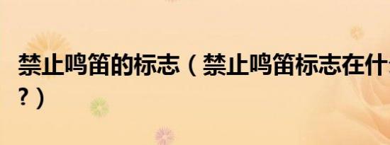 禁止鸣笛的标志（禁止鸣笛标志在什么地方有?）