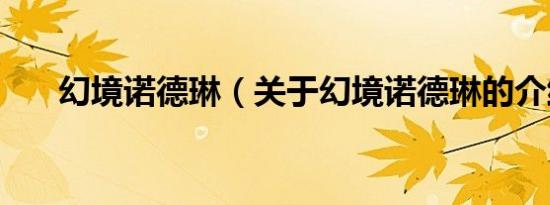 幻境诺德琳（关于幻境诺德琳的介绍）