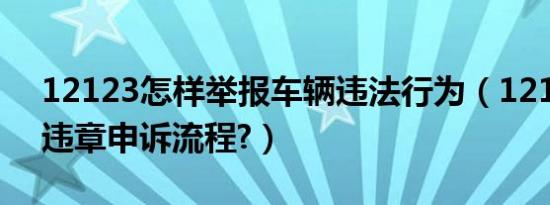 12123怎样举报车辆违法行为（12123网上违章申诉流程?）