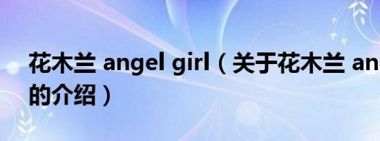 花木兰 angel girl（关于花木兰 angel girl的介绍）