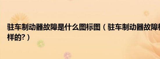 驻车制动器故障是什么图标图（驻车制动器故障标志是怎么样的?）