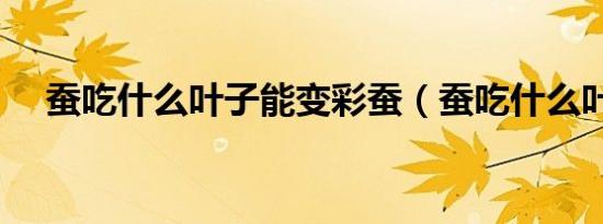 蚕吃什么叶子能变彩蚕（蚕吃什么叶子）