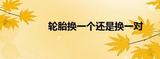 轮胎换一个还是换一对