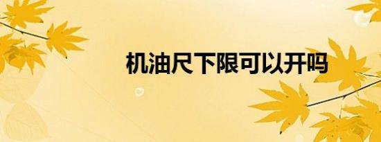 机油尺下限可以开吗