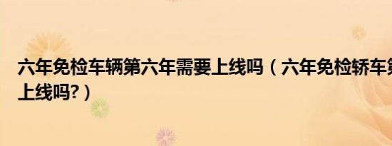 六年免检车辆第六年需要上线吗（六年免检轿车第六年需要上线吗?）