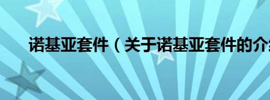 诺基亚套件（关于诺基亚套件的介绍）