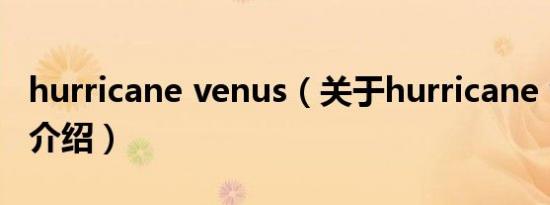 hurricane venus（关于hurricane venus的介绍）