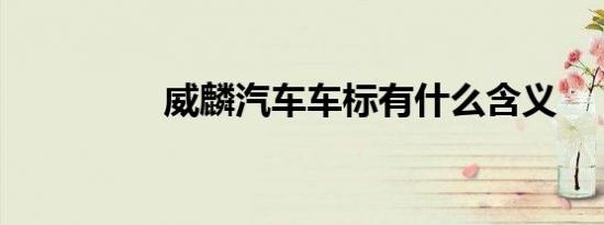 威麟汽车车标有什么含义
