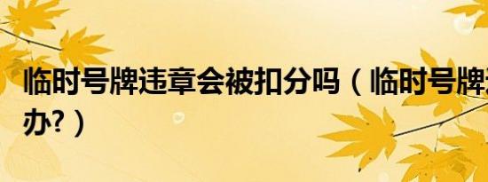 临时号牌违章会被扣分吗（临时号牌违章怎么办?）