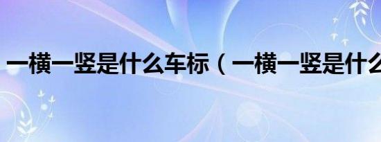 一横一竖是什么车标（一横一竖是什么车标）