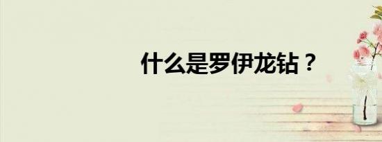 什么是罗伊龙钻？