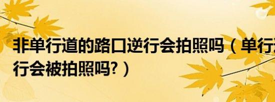 非单行道的路口逆行会拍照吗（单行道路口逆行会被拍照吗?）