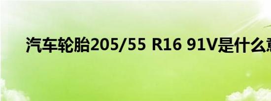 汽车轮胎205/55 R16 91V是什么意思