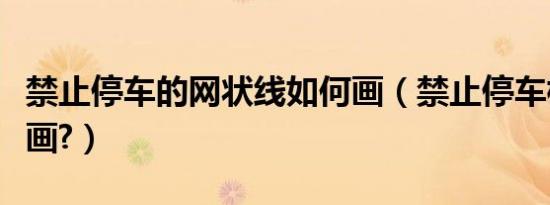 禁止停车的网状线如何画（禁止停车标线怎么画?）