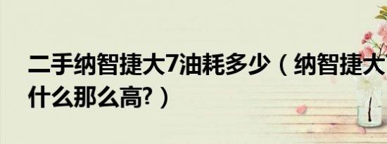 二手纳智捷大7油耗多少（纳智捷大7油耗为什么那么高?）