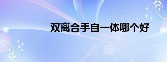 双离合手自一体哪个好