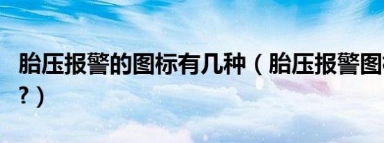 胎压报警的图标有几种（胎压报警图标有几种?）