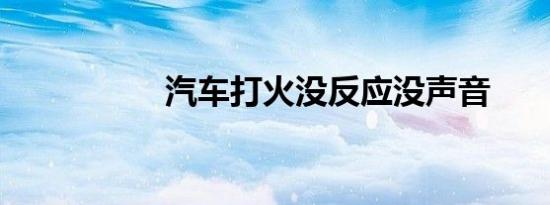 汽车打火没反应没声音