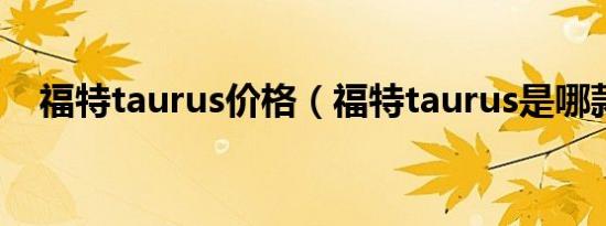 福特taurus价格（福特taurus是哪款车）