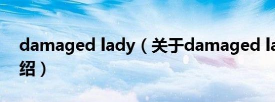 damaged lady（关于damaged lady的介绍）