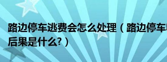 路边停车逃费会怎么处理（路边停车收费逃逸后果是什么?）