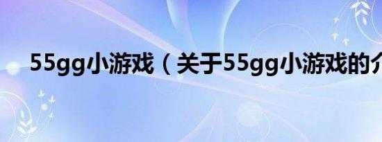 55gg小游戏（关于55gg小游戏的介绍）