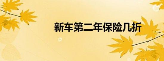 新车第二年保险几折