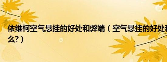 依维柯空气悬挂的好处和弊端（空气悬挂的好处和坏处是什么?）