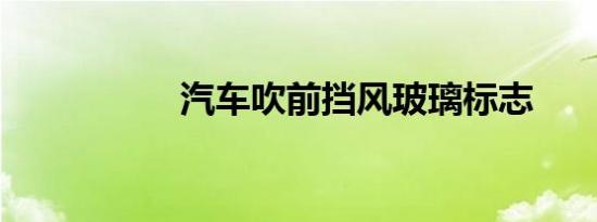 汽车吹前挡风玻璃标志