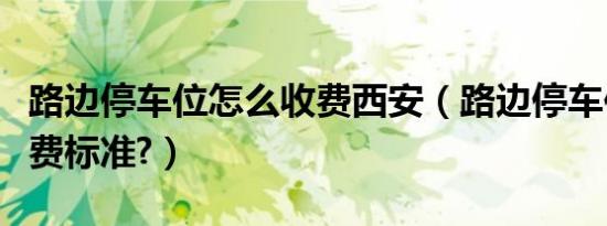 路边停车位怎么收费西安（路边停车位怎么收费标准?）