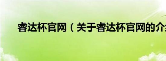睿达杯官网（关于睿达杯官网的介绍）