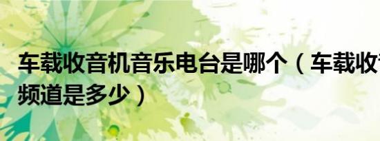 车载收音机音乐电台是哪个（车载收音机音乐频道是多少）