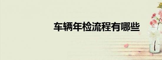 车辆年检流程有哪些