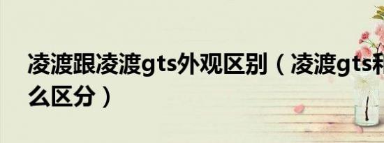 凌渡跟凌渡gts外观区别（凌渡gts和凌渡怎么区分）