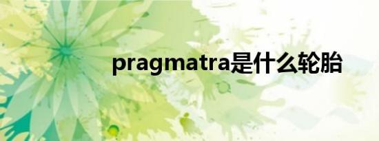 pragmatra是什么轮胎