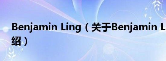 Benjamin Ling（关于Benjamin Ling的介绍）