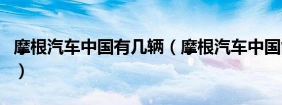 摩根汽车中国有几辆（摩根汽车中国能上路吗）