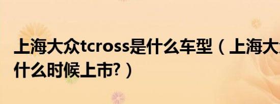 上海大众tcross是什么车型（上海大众tcross什么时候上市?）