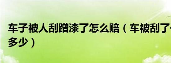 车子被人刮蹭漆了怎么赔（车被刮了一点漆赔多少）