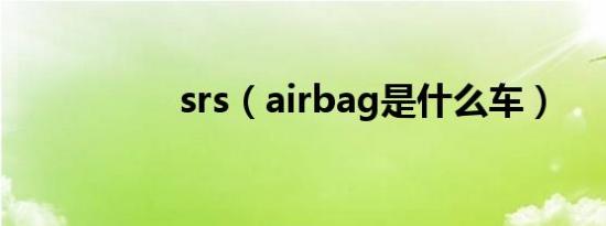 srs（airbag是什么车）